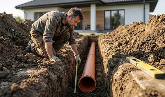 На какой глубине проложить канализационные трубы?